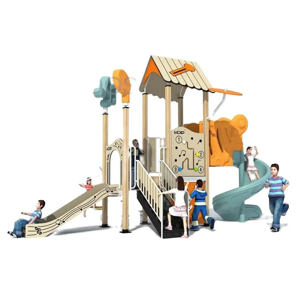 Commercial Gym Outdoor Kids Playground for Patio Plastic Slide