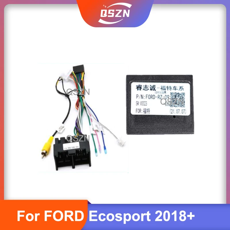 Car 16 pin Audio Wiring Harness With Canbus Box For Ford Ecosport 2018 2019 2020 2021 RANGER Stereo Installation Wire Adapter