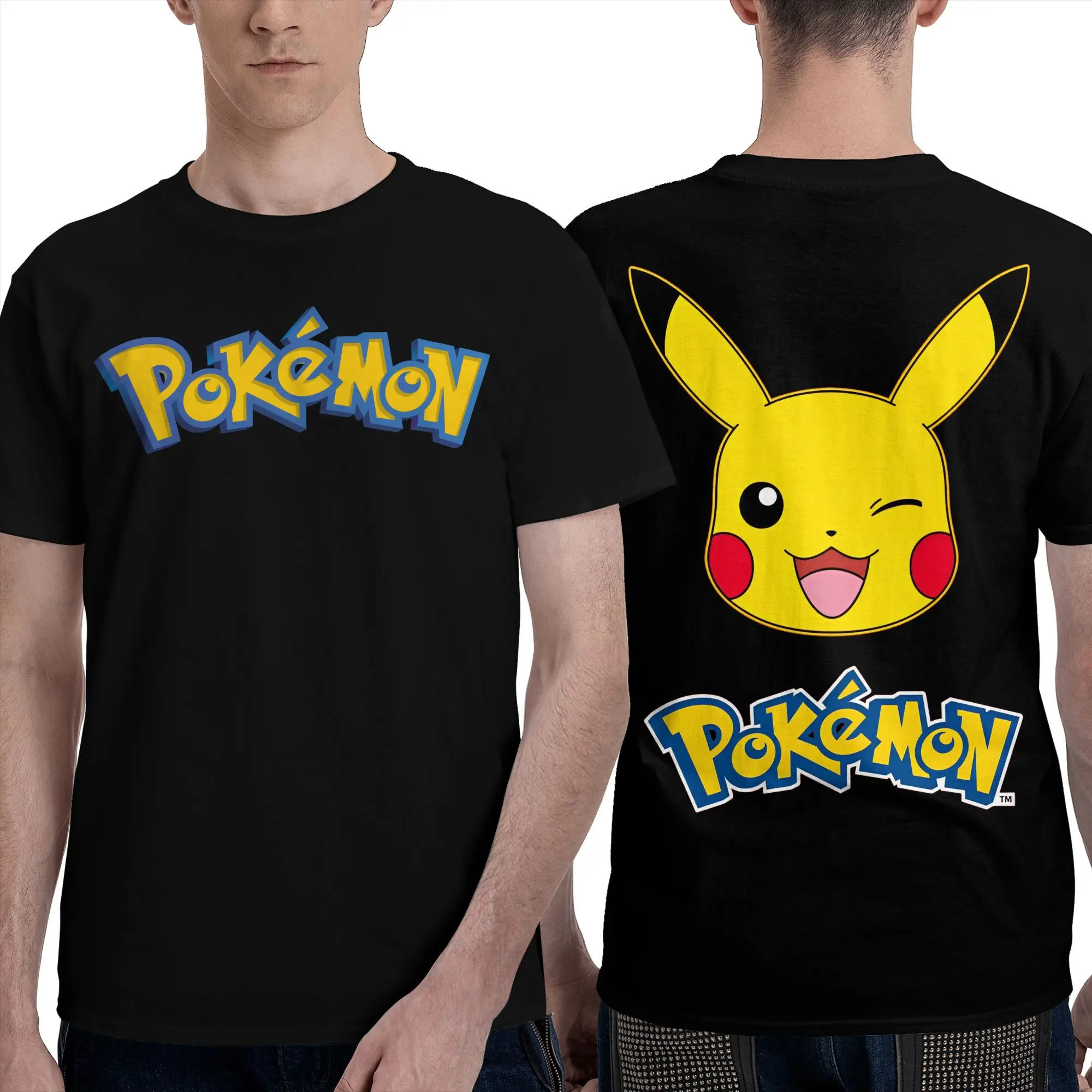 

Men Women pokemoned pikachus T-Shirt Apparel Casual Pure Cotton T Shirt Top Tee Clothes New Arrival