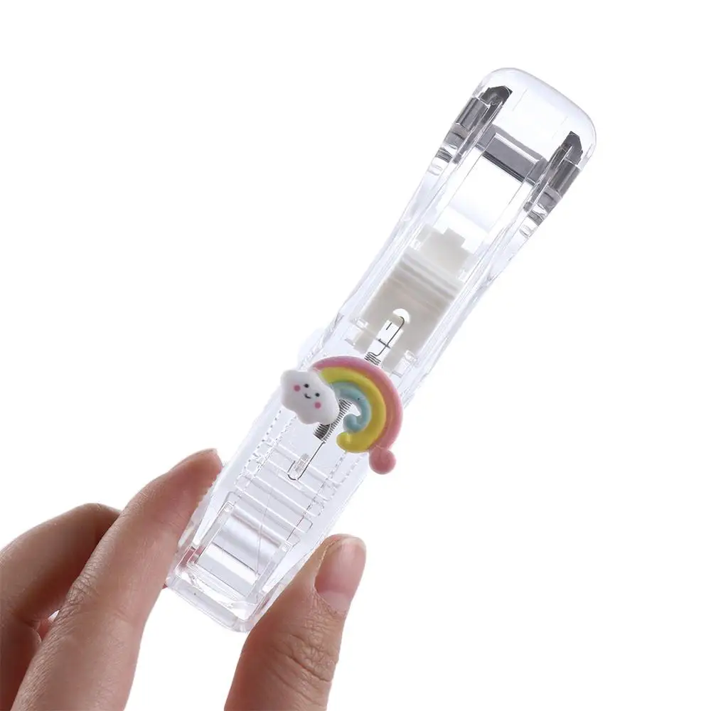 Dispensador de cinta de plástico, suministros de oficina, Clips de papel, carpeta, abrazadera de empuje, Clip de empuje, Clips de sellado de aperitivos, grapadora, removedor de grapas