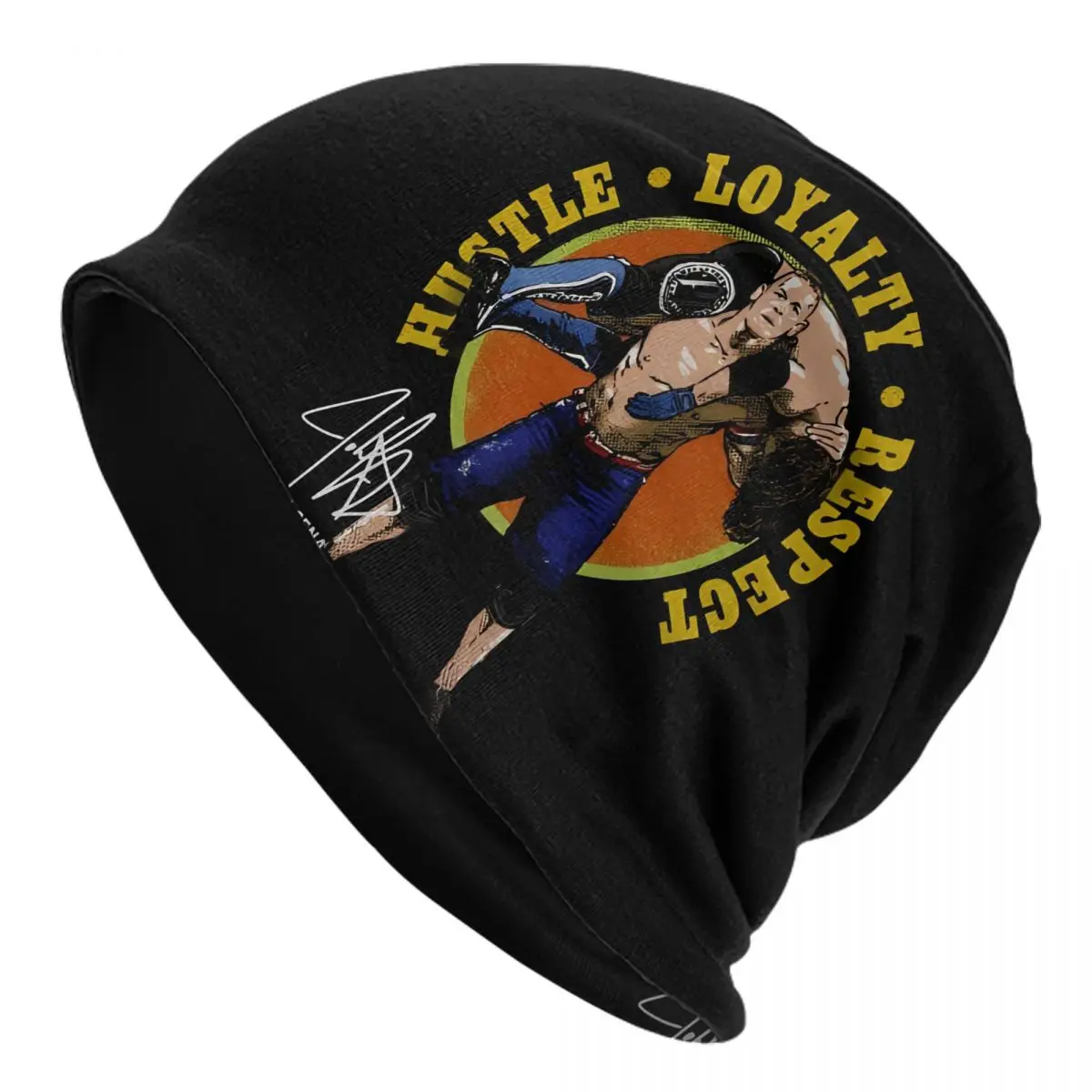 

John Cena Hustle Loyalty Respect Caps Casual Adult Ski Skullies Beanies Hat Spring Warm Head Wrap Bonnet