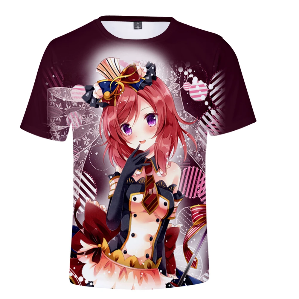 LoveLive! Nishikino Maki μ's school idol 3D Print Spring Summer Preppy Men/Women T-shirt Kawaii Streetwear style Street Clothes