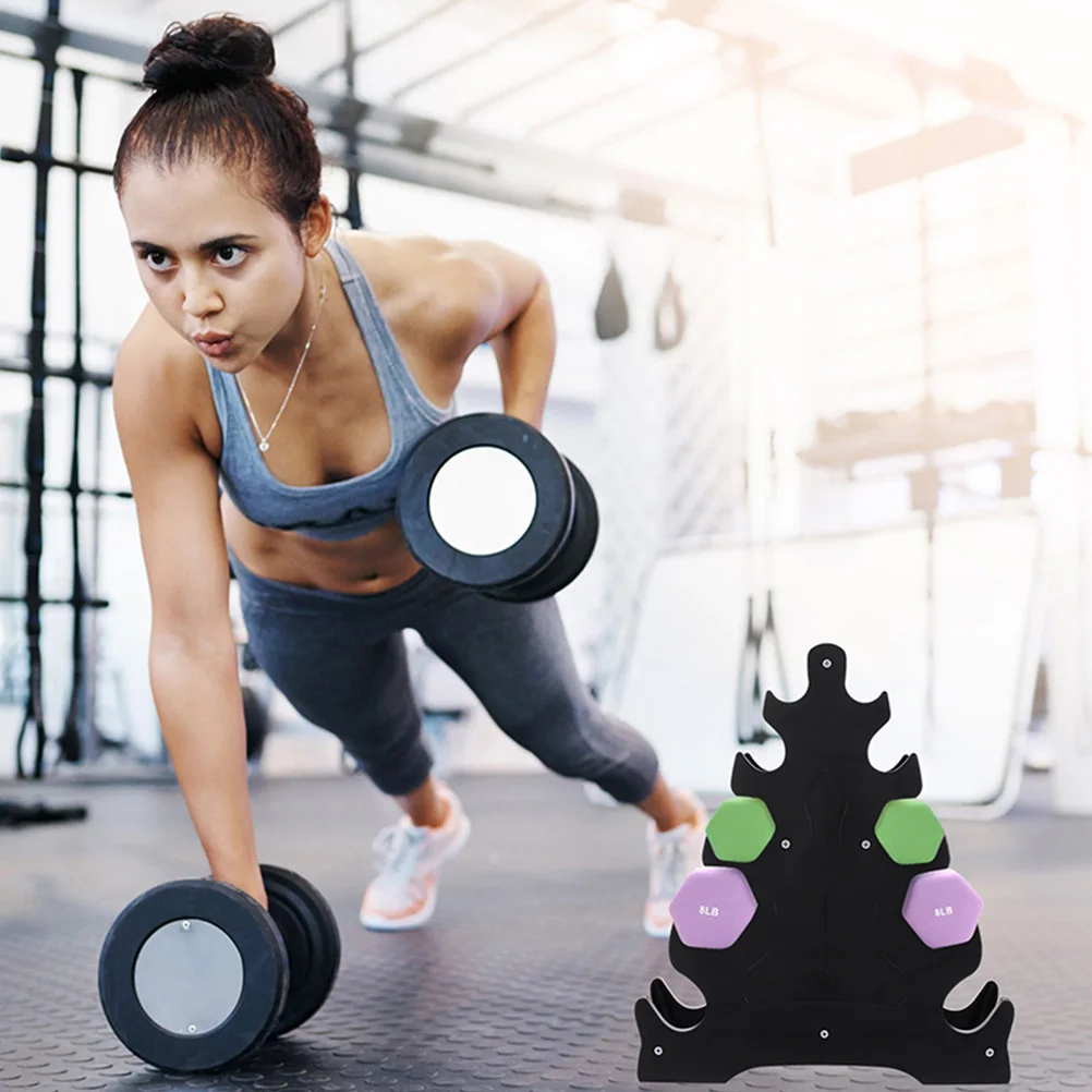 

2Pcs Dumbbell Rack High Strength PP Material Stable Durable Storage Gym Home Use Dumbbell Holder Weight Racks for Dumbbells