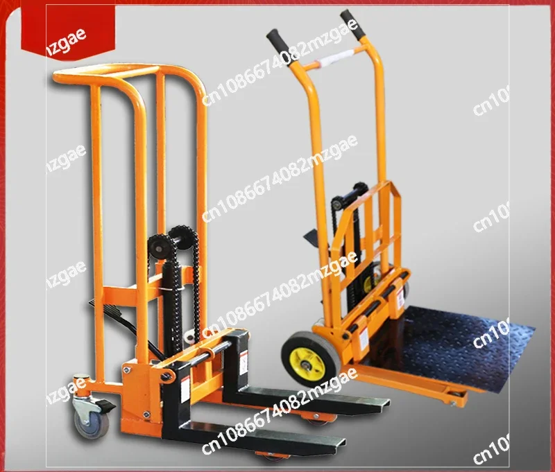 Hydraulic Forklift Unloading Artifact Small Forklift Manual Small Light Household Lift Truck Miniature Lift Truck Truck