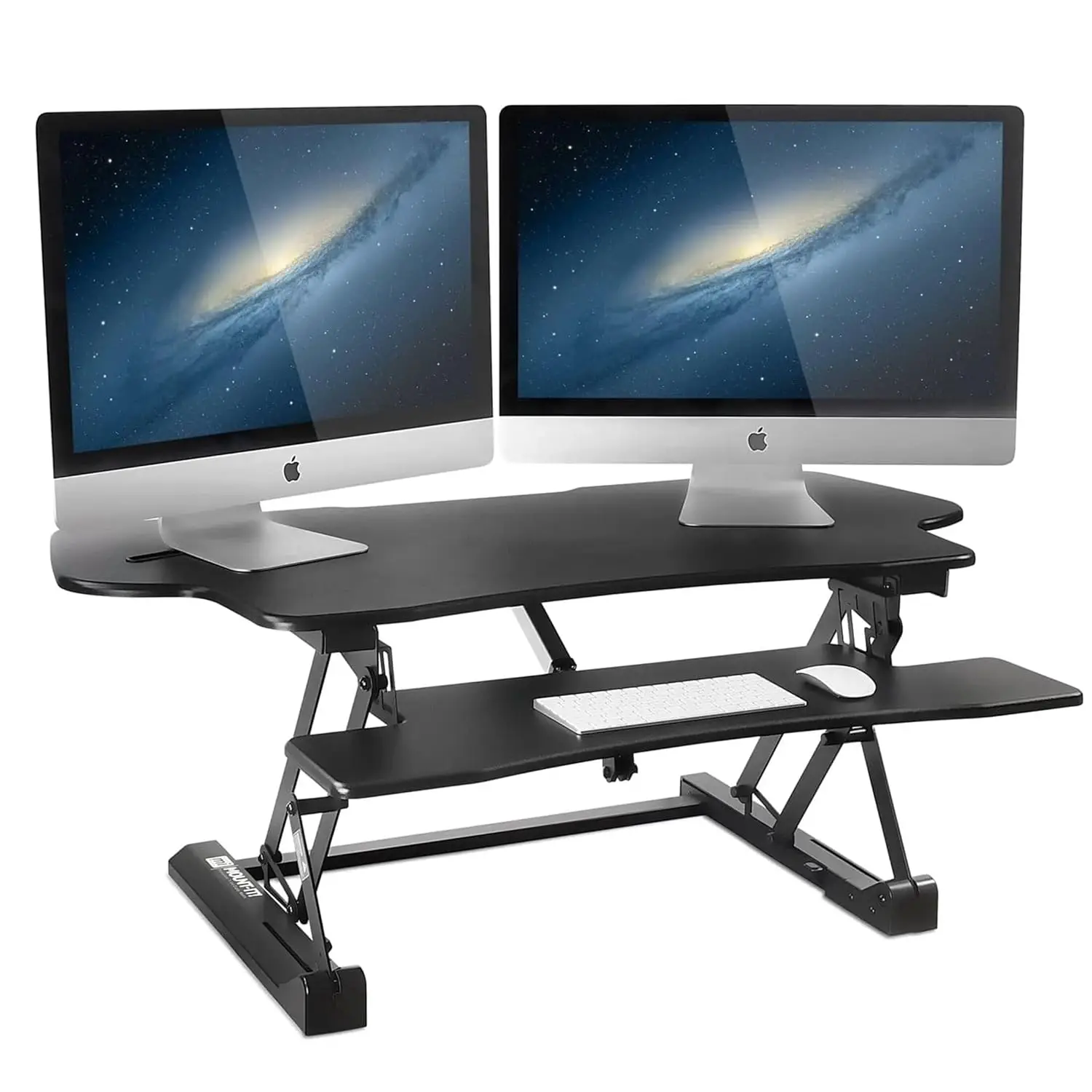 48.5" Electric Standing Desk Converter for Dual Monitors, Motorized Sit Stand Electric Desk Riser with USB Port &, Customized