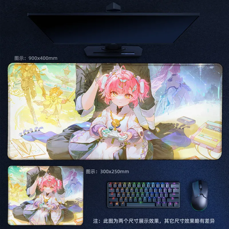 Pro Speed XXL Anime Style Gaming Mouse Pad Waterproof Non-Slip Rubber Stitched Oversized Desk Mat for PC Gamer Durable