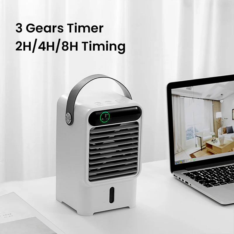 Di Động Lưu Thông Nước Làm Mát 500Ml Bình Chứa Nước Lớn Hẹn Giờ Thông Minh 3 Bánh Răng Gió Mềm Ban Đêm Ánh Sáng Không Khí tiếng Ồn Thấp