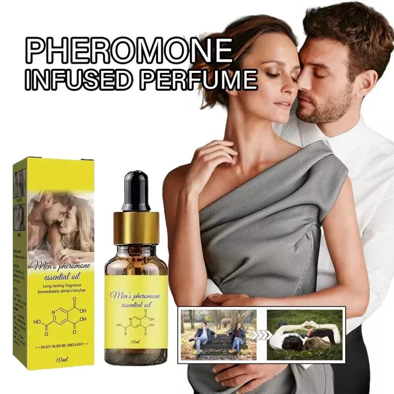 Huile essentielle de parfum de phéromone pour hommes et femmes, longue durée, étiquettes naturelles, parfum corporel, 10ml