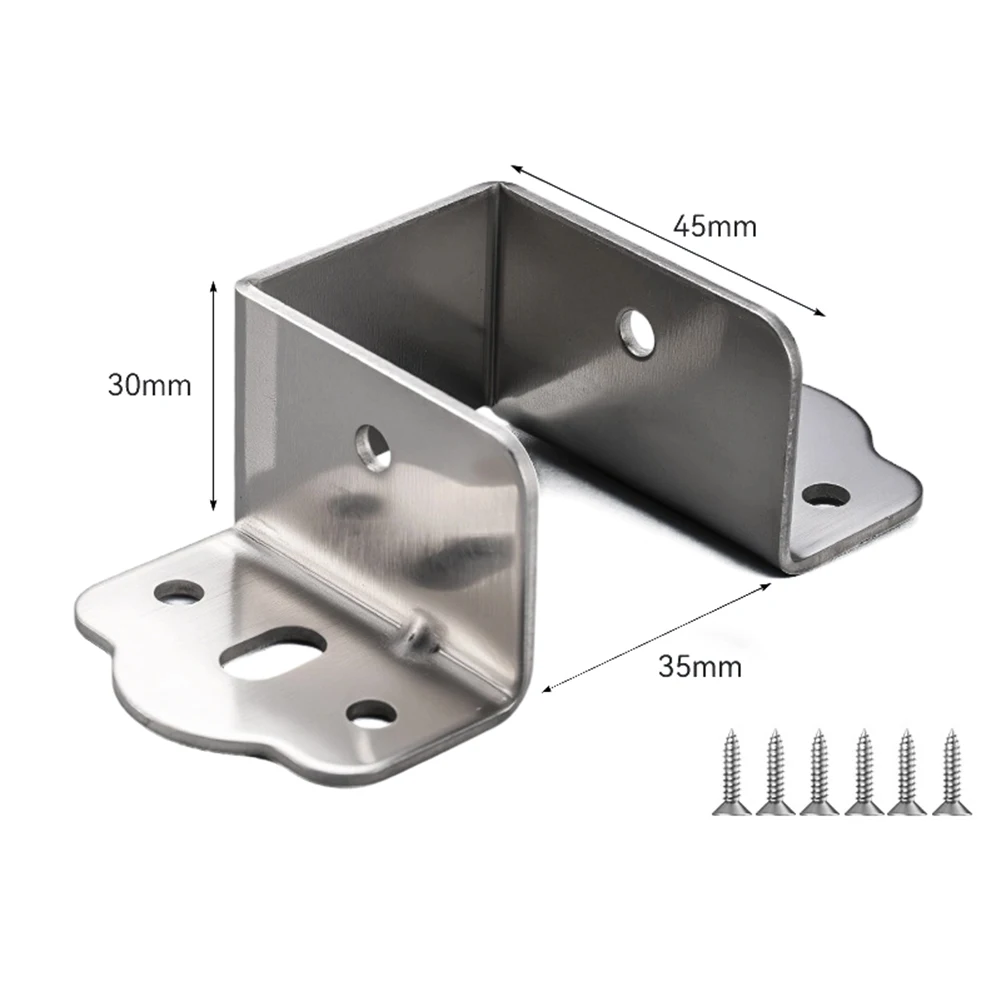 U-Shaped Thickening Bed Beam Brackets Heavy Duty Corner Code Metal Support Hinges 32/35/40mm Fixed Brackets Furniture Hardware