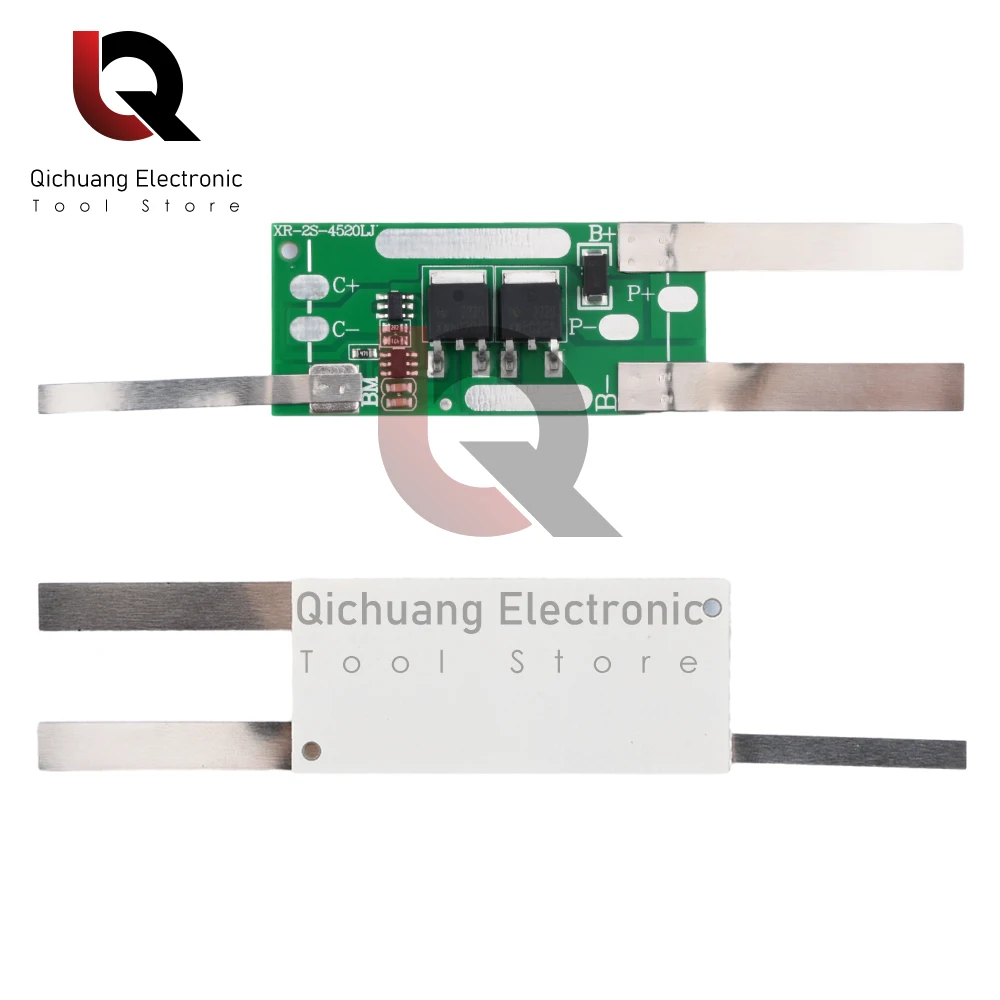 3.7V 7.4V Separate Port 1S 2S Bms Charge Board 18650 21700 26650 Lipo Lithium Battery 8A 10A Charge Discharge Module for Motor