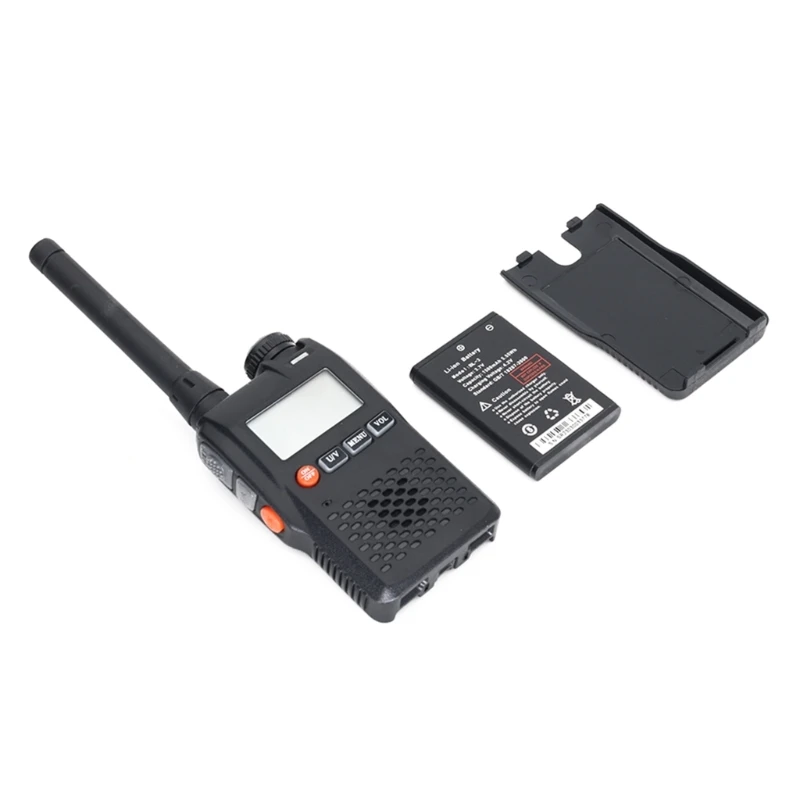 Long Ranges Handheld Two Way Radio, Rechargeable Double Band Portable Transceiver VHF 136-174MHz UHF 400-470MHz for Team