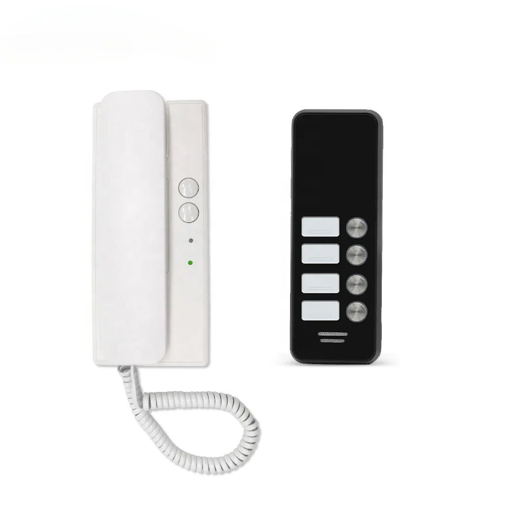 

Bcomtech Doorphone Supplier 2 Wired Audio Door Phone Kits White 2 Wire Connection CE FCC ROHS 18 Months Warranty Unlock/talk