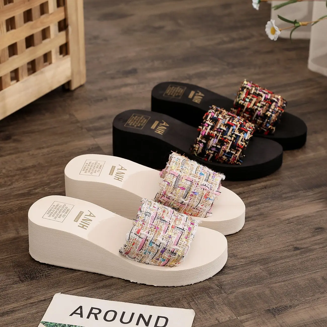 2024 Fashion Women Flip Flops Summer Beach Platform Slippers Casual Outside Wedges Sandals Ladies Flat Flip-flop Slide Sandal