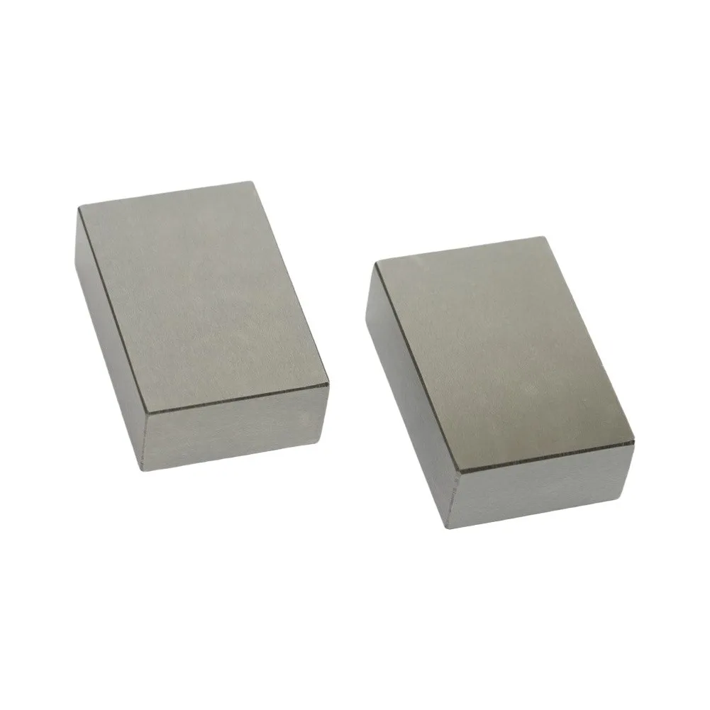 Hardened Steel Gauge Blocks 25 50 75 mm No Hole Solid Pair for CNC Setup Accuracy and Workshop Dimensional Control