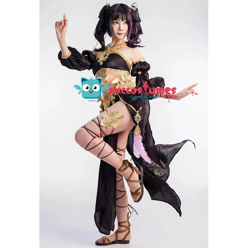 Women Dancer Cosplay Costume Game Holder Top and Skirt Set for Halloween Cosplay costume