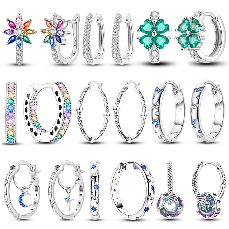 

Plata De Ley 925 Three Ball Snake Bone Earring For Women 925 Silver Moon Star Pendant Earring Luxury Jewelry Party Festival Gift