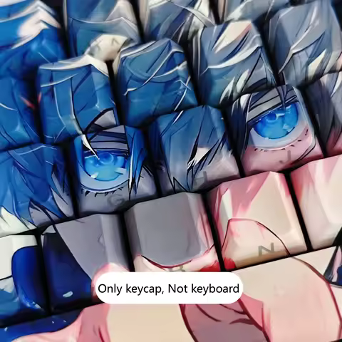 131 Keys Gojo Satoru Theme Keycaps Comics Anime Key Cap PBT Cherry Profile Custom Keycap for Mechanical Keyboard Wooting60he