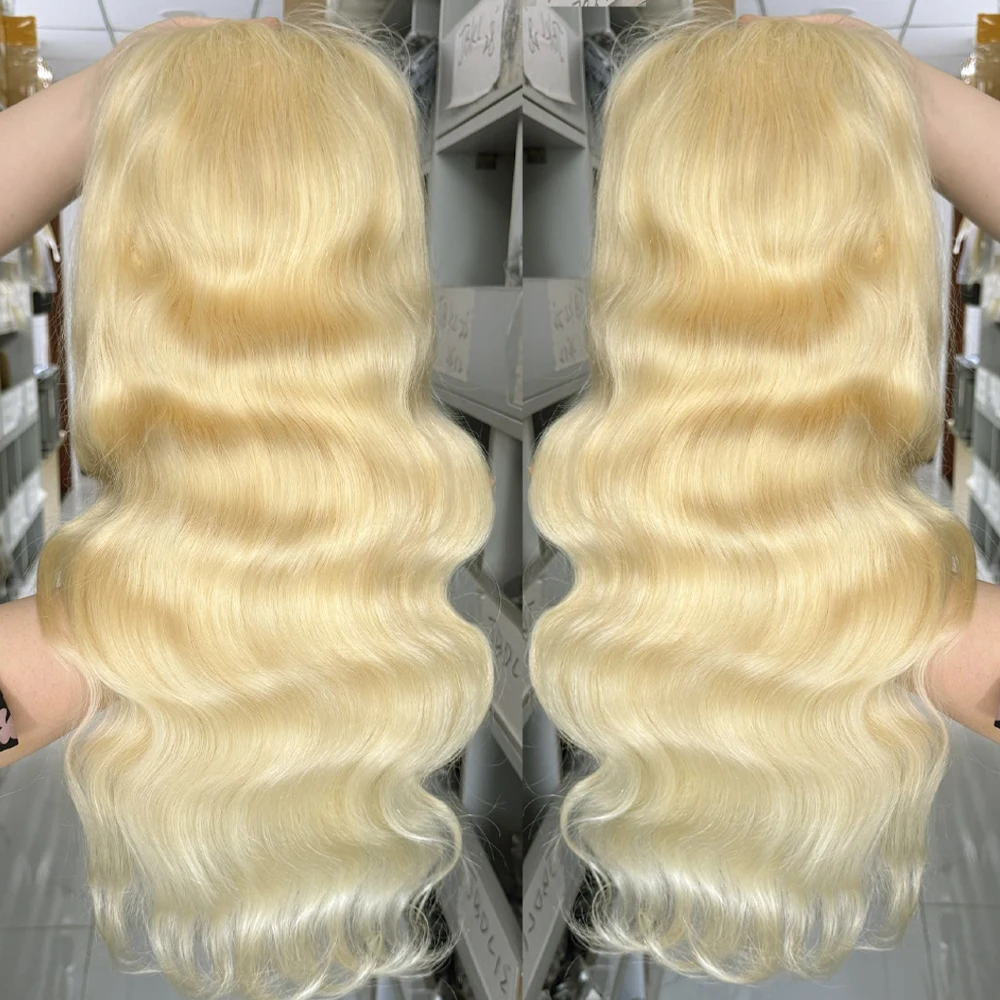 

100% Human Hair 613 Blonde Body Wave Wigs Human Hair Blonde 13x4 HD Lace Frontal Human Hair Wigs For Women 180 Density