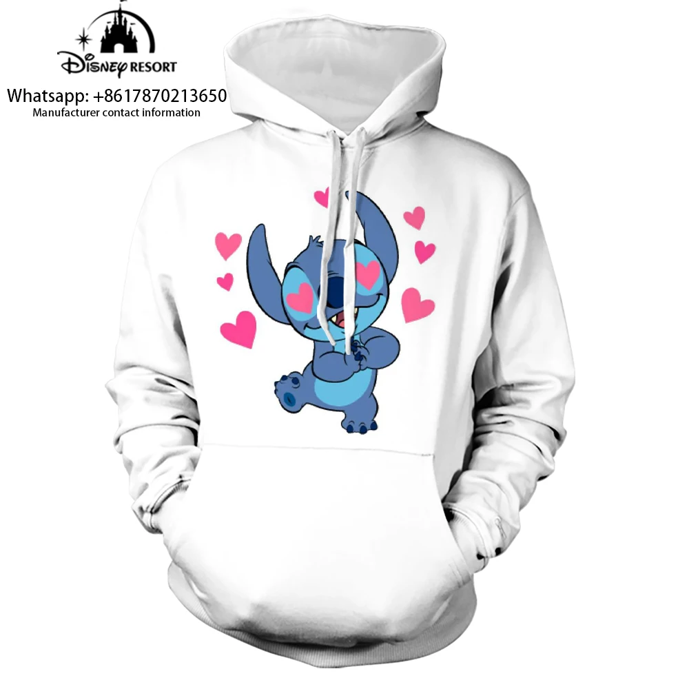 Lilo and Stitch Anime Fashion Unisex Spring 2024 New 3D Printed Kids Hoodies Women\'s Tops Street Style Casual Hoodies y2k