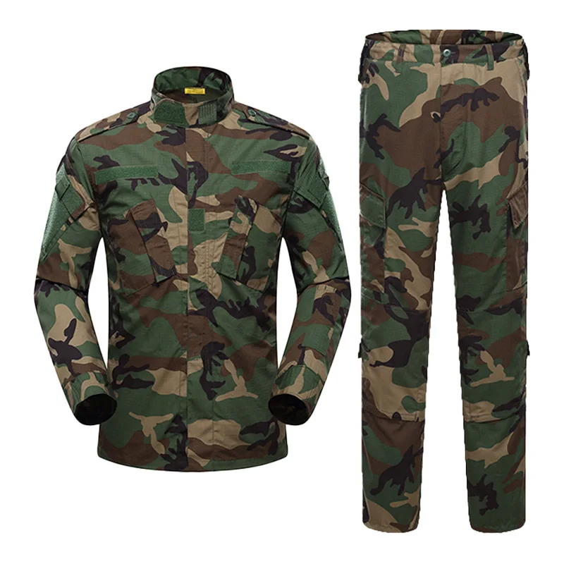 ACU Uniform 2nd Generation, Military Tactical Set for Outdoor Training, Durable Ripstop Camouflage Combat Shirt & Pants