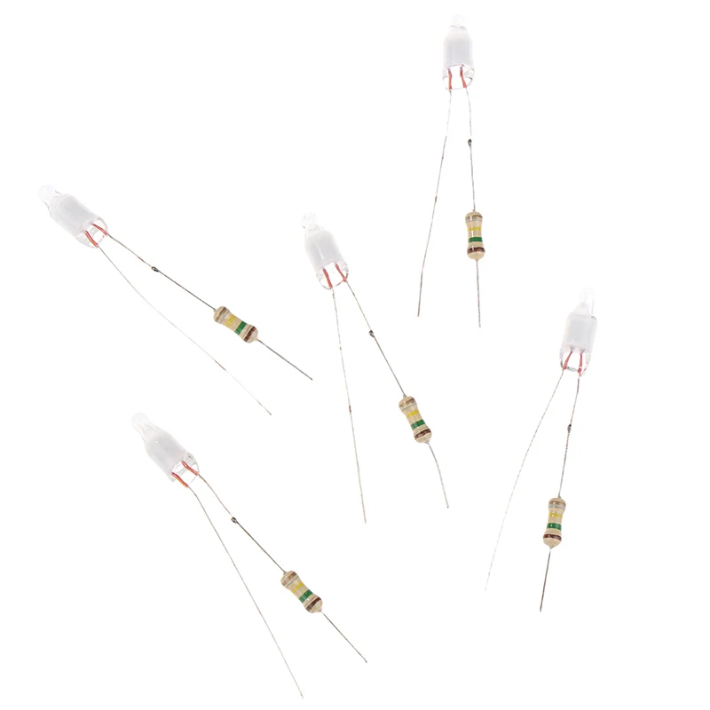 * * New Sale 20PCS Green Indicator Neon Light Sign F4 Neonlight With Resistor 4*10mm Glow Lamp Accessories