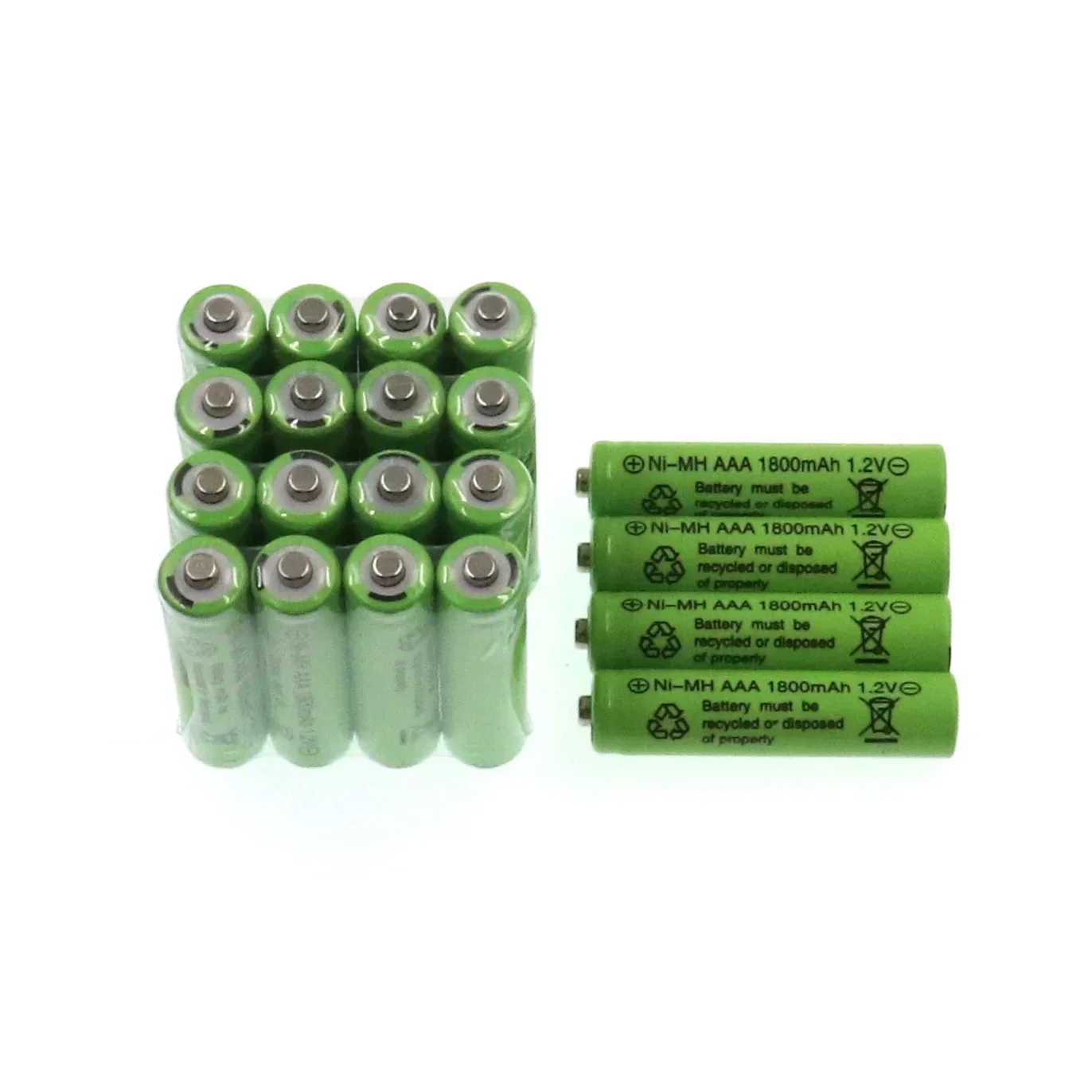 AAA ładowana bateria Ni-Mh 1.2 V Nieuwe 100% Aaa 1800 Mah 1.2 V ładowana bateria 2A darmowe zakupy