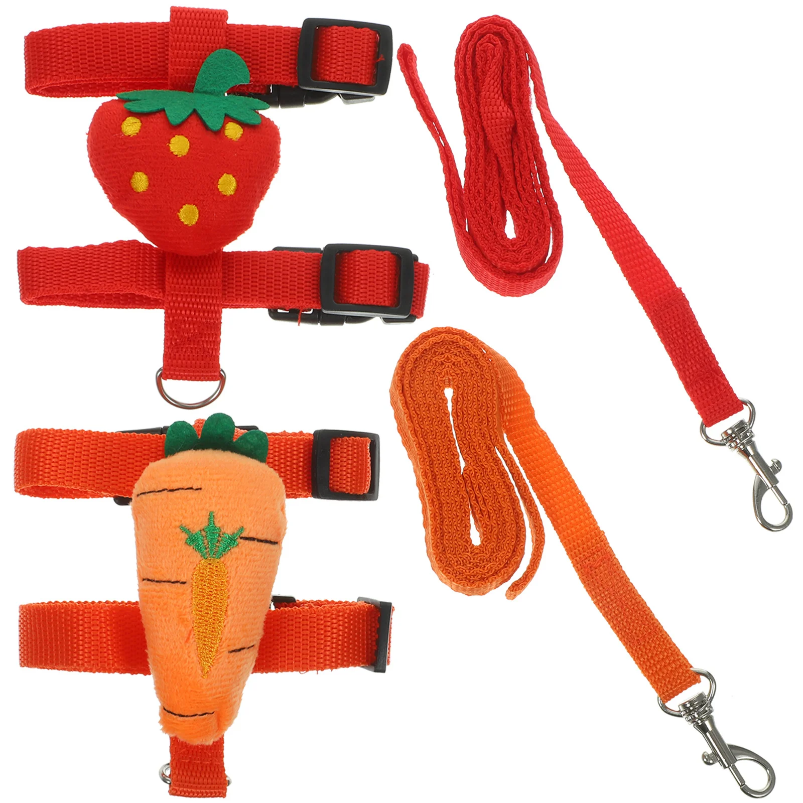 

2Sets Lovely Rabbit Leash Set Premium Bunny Harness and Leash Adjustable Comfortable Pet Walking Harness Stylish Small Animal