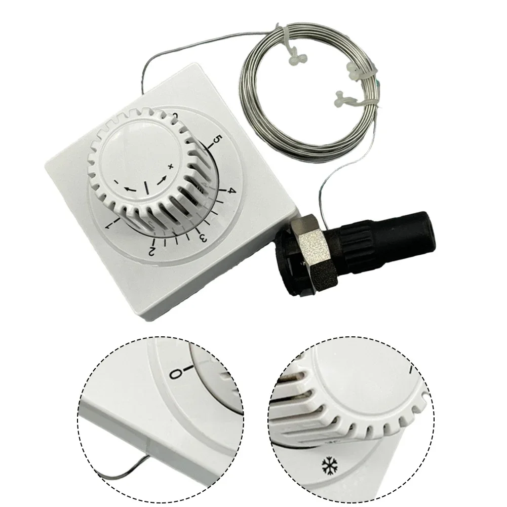 For Elderly And Disabled White Thermostat Head Remote Thermostat For Elderly Precision Temperature Control Capillary Tube