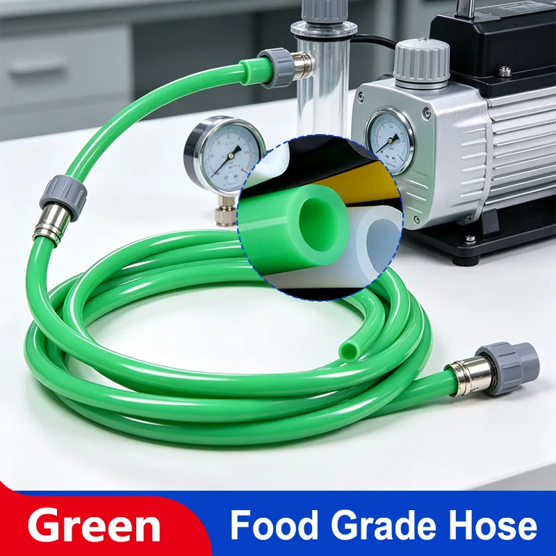Green silicone tube food grade hose ID 0.5~32mm flexible high temperature resistant and odorless household water absorption hose