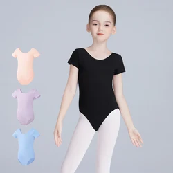 Girls Toddlers Ballet Leotards with Full Lining Kids Short Sleeves Dance Bodysuit Ballerina Dance Leotard Gymnastic Leotard