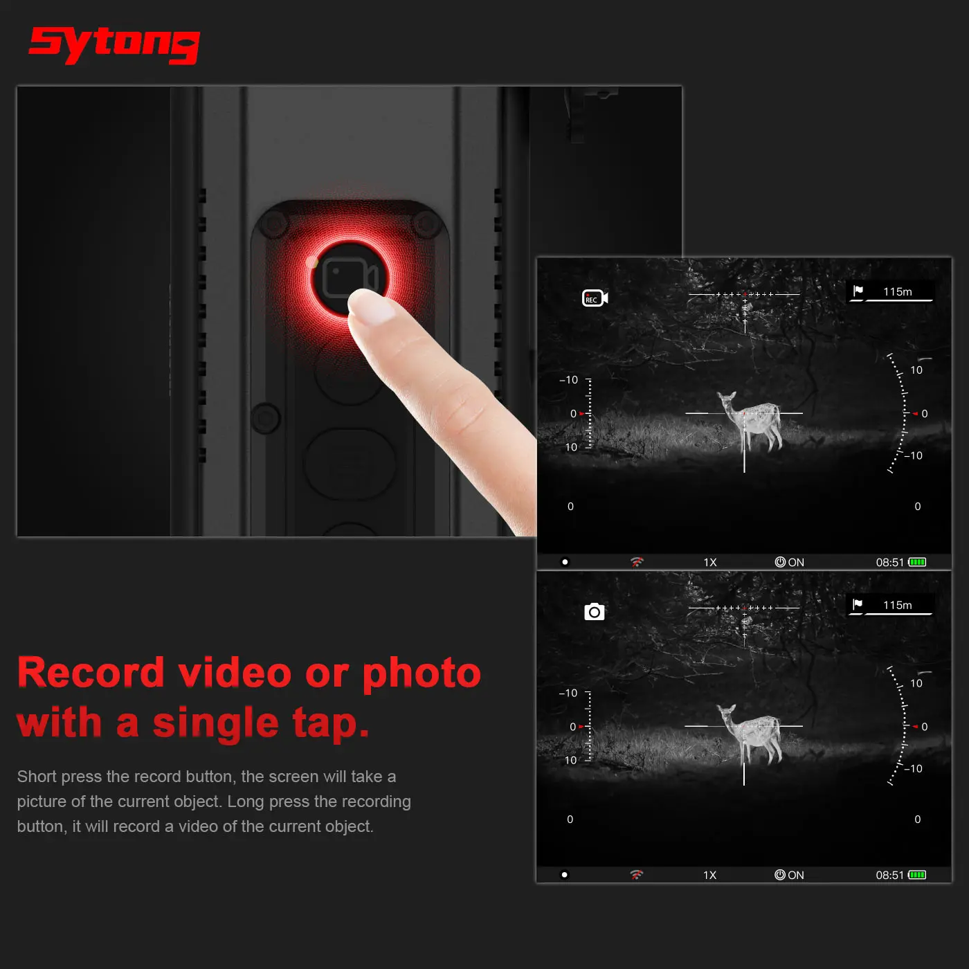 Sytong MM-06 LRF portée d'imagerie thermique 640x512 50mm lentille monoculaire thermique avec portée Laser trajectoire intelligente pour la chasse