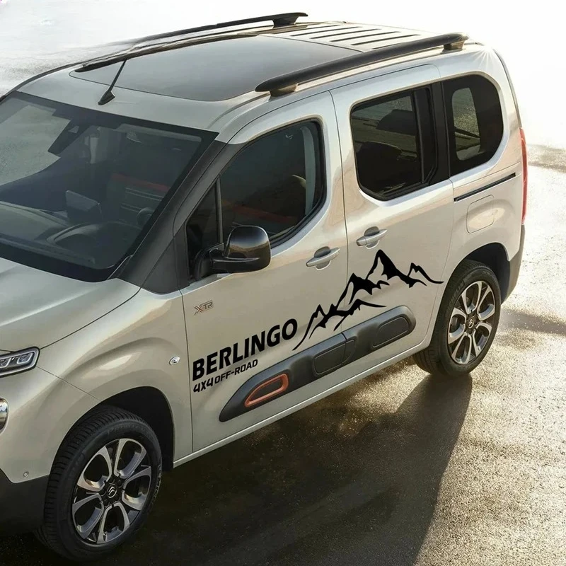 

1 комплект, наклейка с горной графикой, спортивные полосы для Citroen Berlingo Van Camper 4X4 OFF ROAD, боковая юбка автомобиля, декор, виниловая наклейка