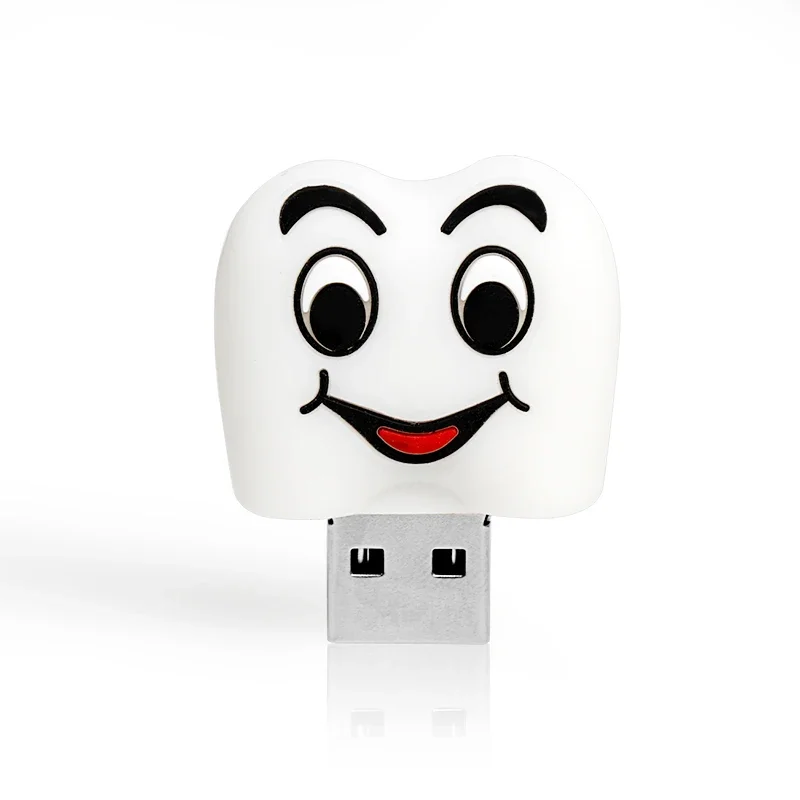 Unidad Flash USB 2,0 con forma de dientes de dibujos animados, memoria Stick de 4GB, 8GB, 16GB, 32GB, 64GB, 128GB, Pendrive, disco U para dentista creativo