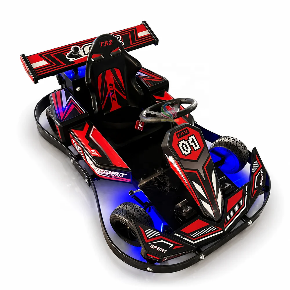 350W Electric Go Kart for Kids Battery Powered Racing Kart Car for Mall Arcade Amusement Park