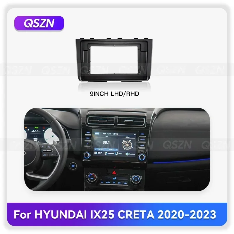 Car Frame Fascia Adapter Android Big Screen Radio Fitting Panel Kit For Hyundai  ix25  CRETA 2015-2023  10 inch