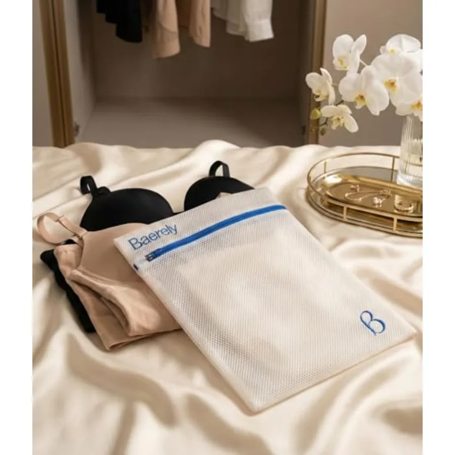 Mesh Laundry Bag for Shapewear, Bras and Delicates 12x16 in Pearl White High-Density Mesh, Premium Nylon Zipper, Anti-Deformati
