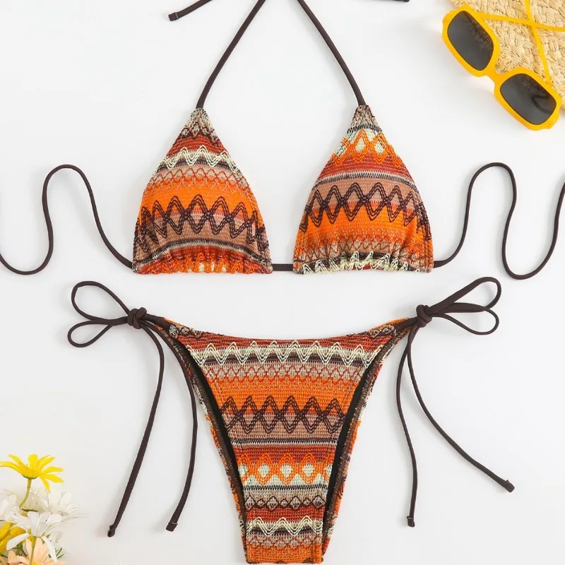 

2026 Hot Women Sexy Triangle Bikini Set Two Piece Push Up Swimwear Beach Bathing Suit