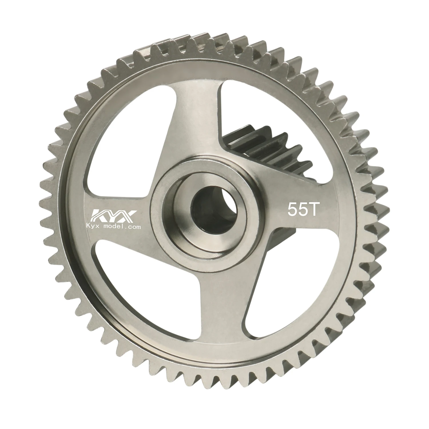 

KYX Racing Aluminum Transmission Spur Gear 55T Gearbox Gear Upgrades Parts for 1/10 RC Car Tamiya Fighter NXGEN DT04 Hornet EVO