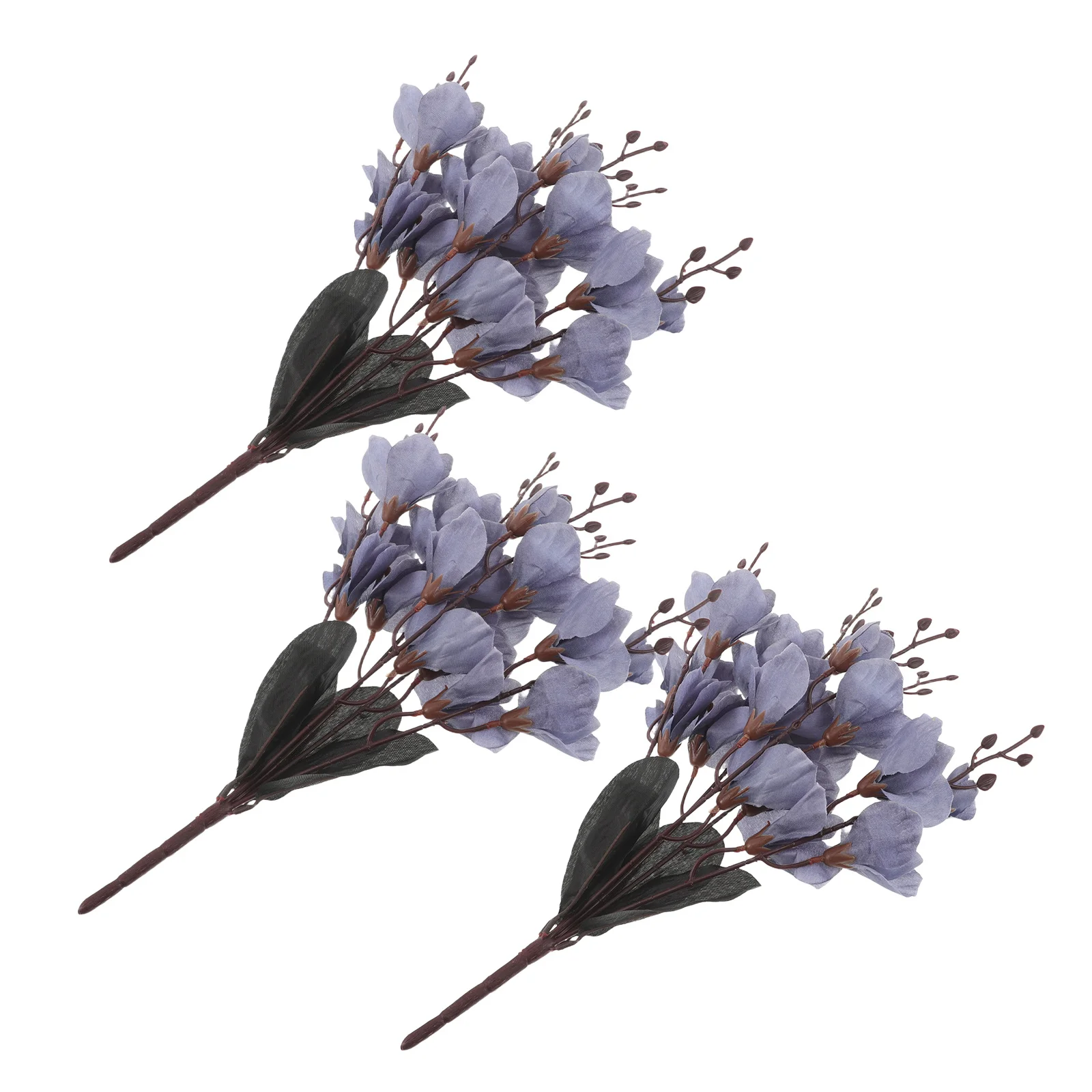 

3Pcs Artificial Faux Stems 5 Branches 20 Heads Realistic Simulation Spring Home Decor Photography Props Table