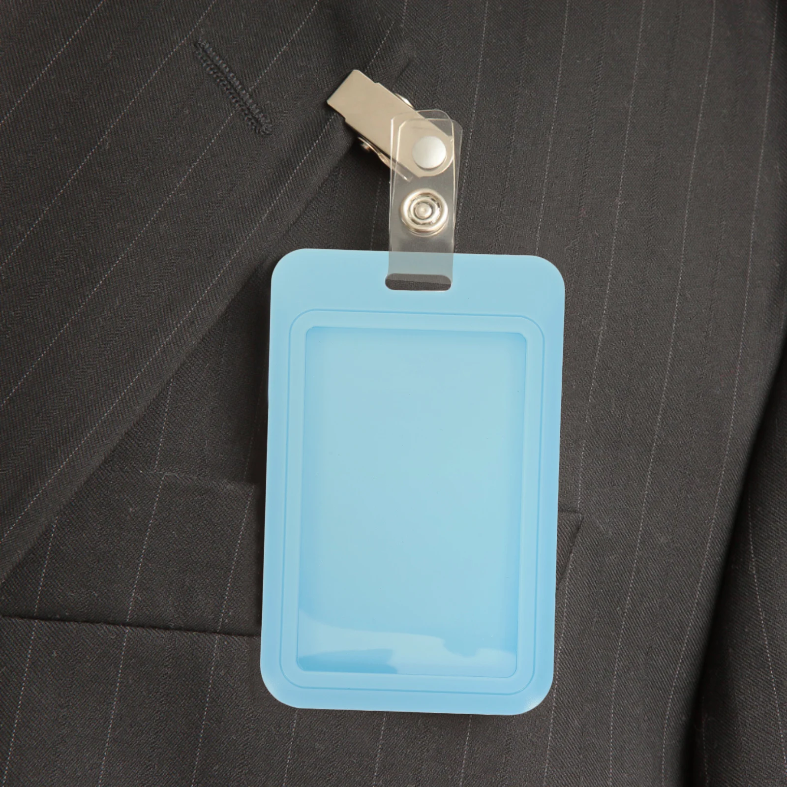 

10 Pcs Sliding Badge Holder Protective Case Card Sleeves Bus Pet Holders Visible Clear ID Library Cards ABS PET