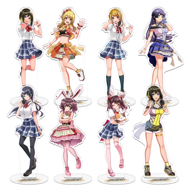 Anime D4DJ First Mix Acrylic Stand Figure Aimoto Rinku Akashi Maho Ohnaruto Muni Togetsu Rei Stand Action Figure Model Doll Gift