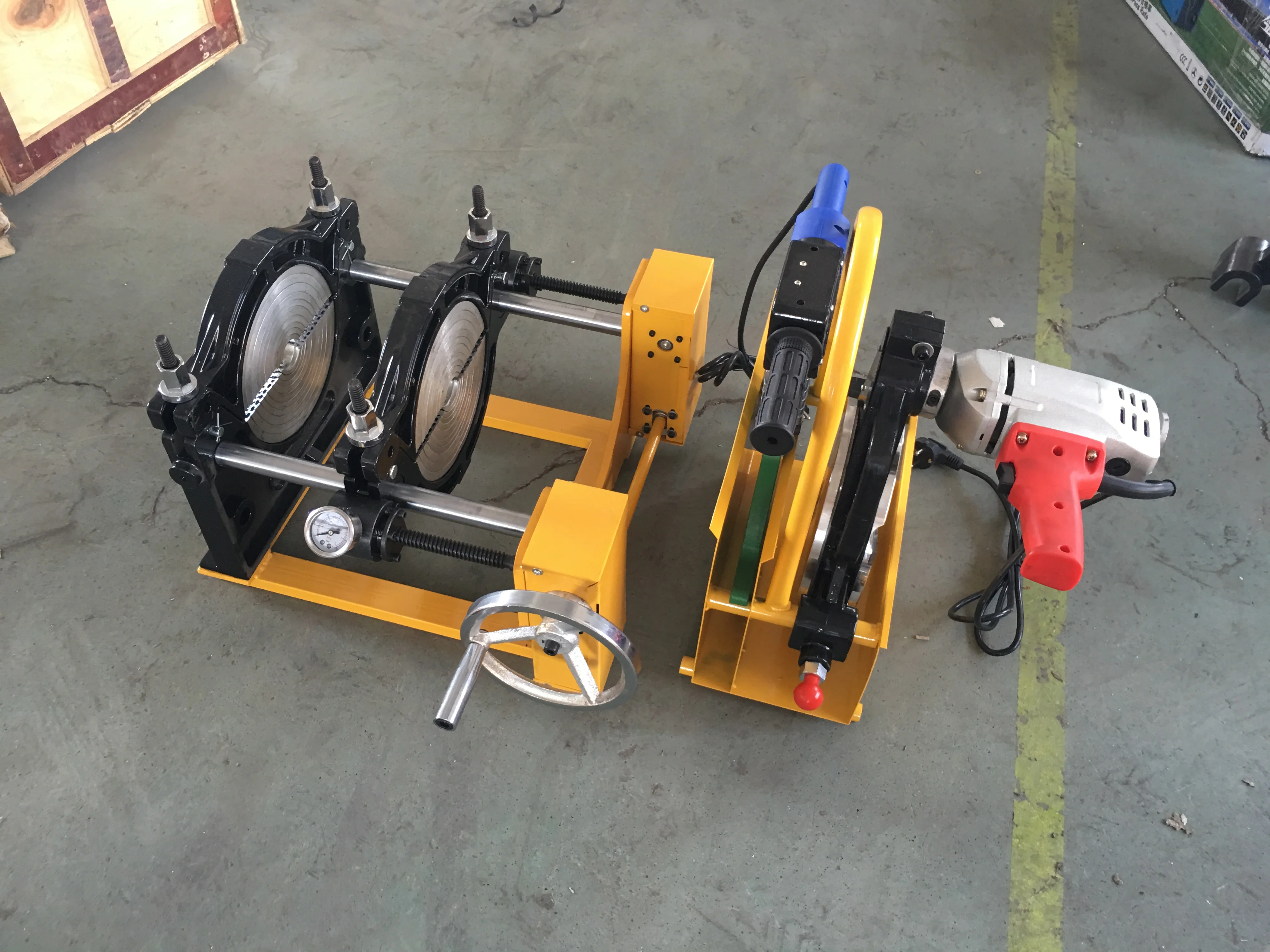 New 40-200mm Manual Single Column Screw Hydraulic Butt Welder for PE/PP/PVC/Poly Precision Pressure Gauge Auto-Lock Function - view 3
