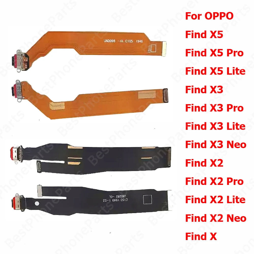 Charging Port For OPPO Find X5 Pro X3 Lite X2 Neo X 5G Charge Board Plate Ribbon Socket Usb Connector Phone Parts Flex Cables