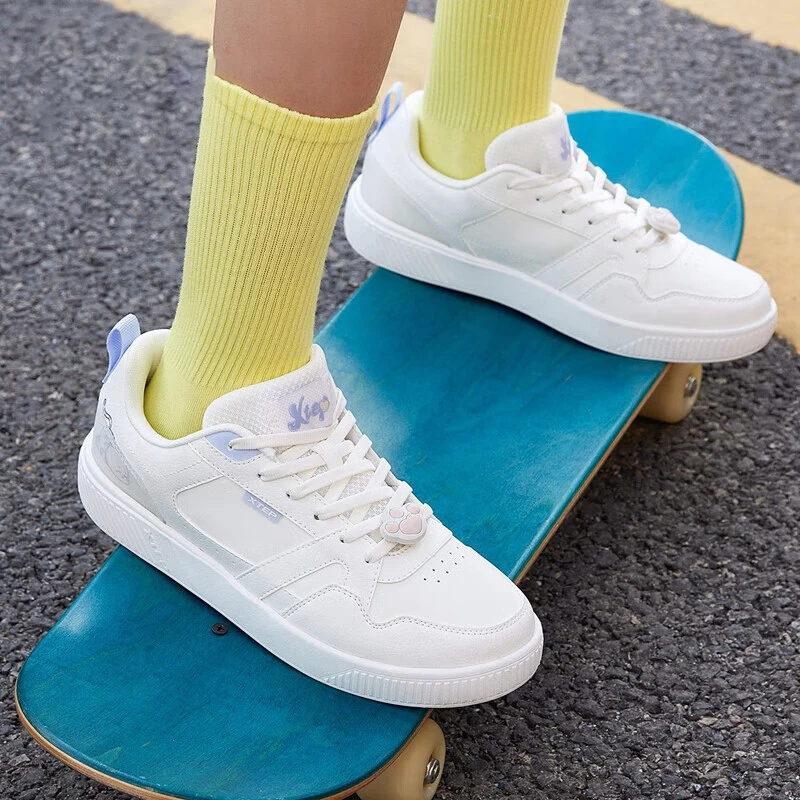 Xtep Skateboarding Shoes Women 2023 Wear-Resistant Retro Female Sneakers Leisure Comfortable Women\'s Sports Shoes 877218310017