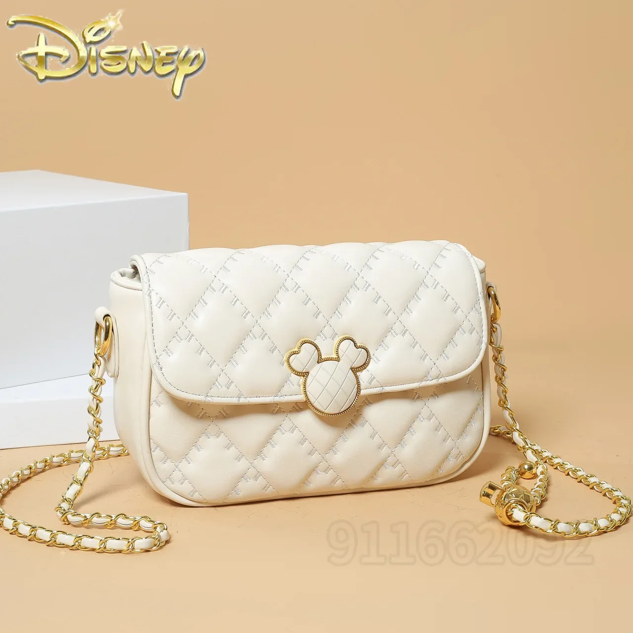 Disney Mickey New Mini Women's Shoulder Bag Cartoon Cute Women's Shoulder Messenger Bag Fashion Trend Mini Chain Women's Bag