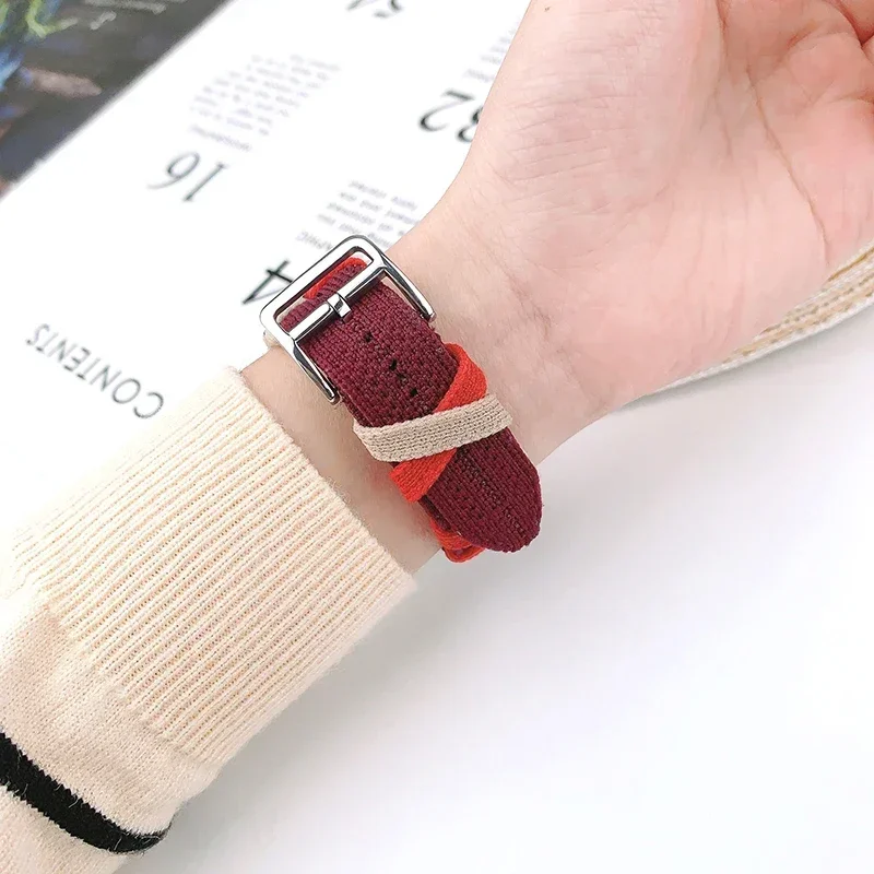 Original Nylon Loop Band For Apple Watch Ultra 2 49mm Bridon Strap For IWatch Series 9 8 SE 7 6 5 44mm 40mm 45mm 49mm 41mm 38mm