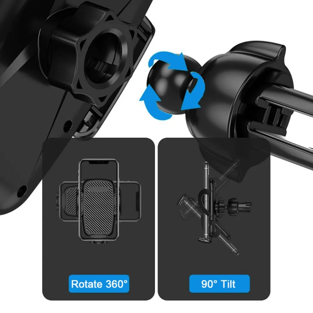 

Charger Bracket 360° Rotation Car Cellphone Support Air Vent Gravity Bracket Car Air Vent Mount Car Phone Holder 17mm Ball Head