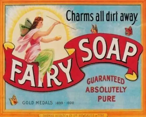 Fairy Soap Guarantee Pure Advertising Tin Sign 8 x 12 ALL METAL