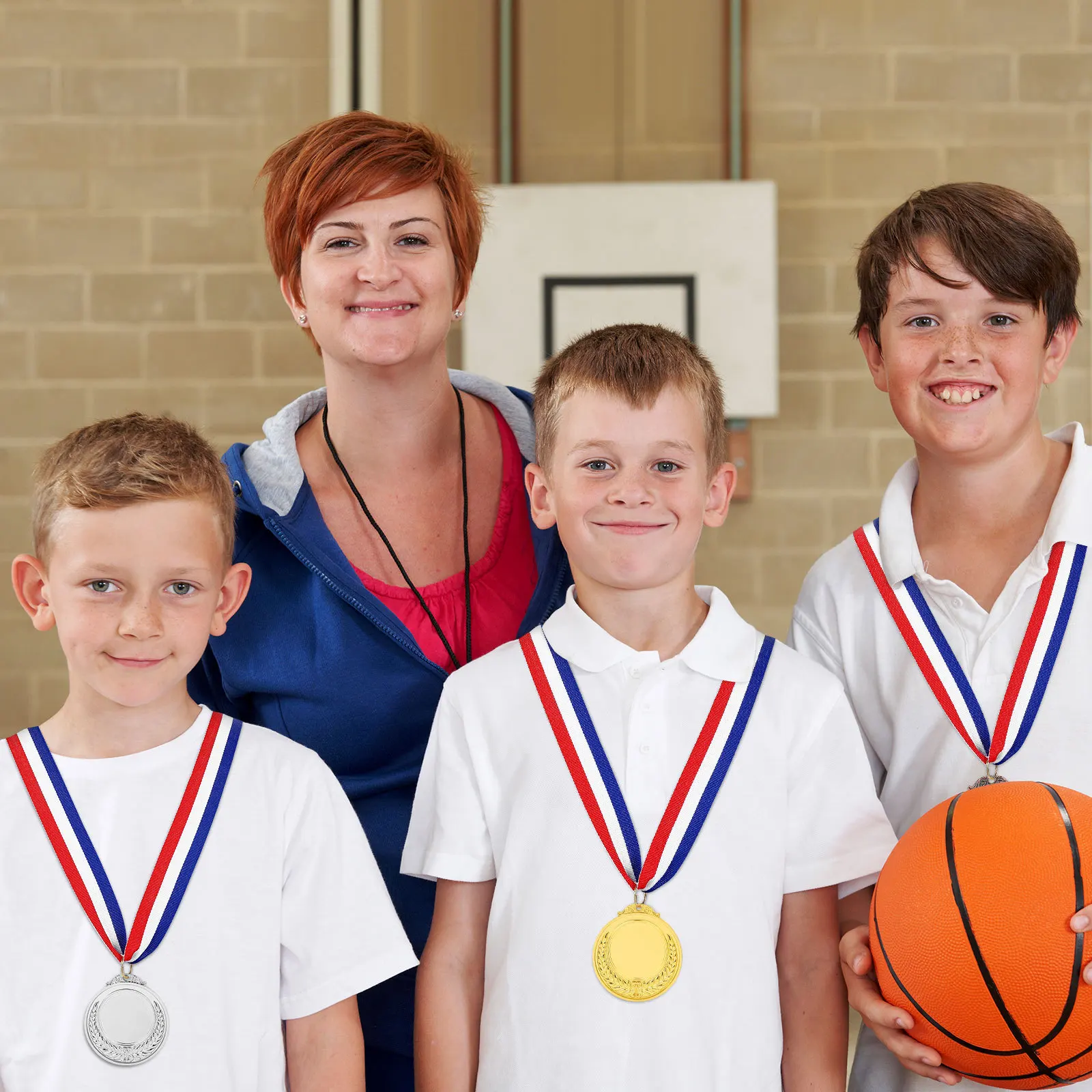 

9Pcs Award Medals Zinc Alloy Metal Wheat Pattern Gold Silver Bronze Sports Competition School Event Achievement Prize