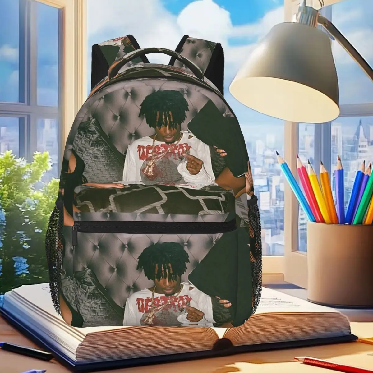 Playboi Carti Backpack Student Boys Girls BookBag Children School Bag Laptop Shoulder Bags for Men Women